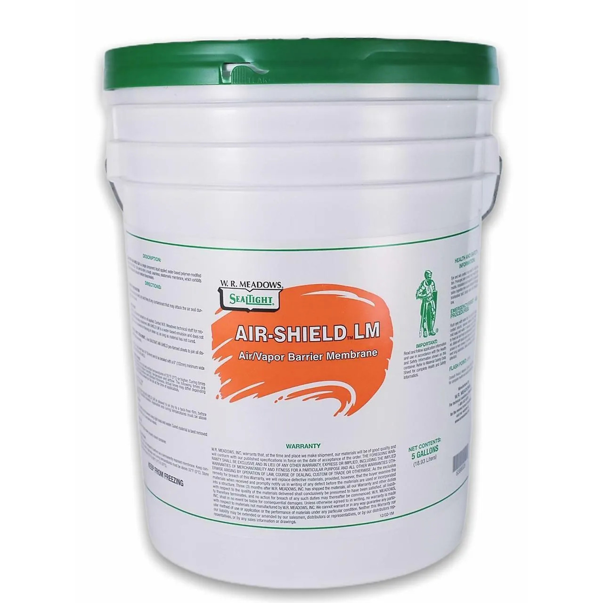 W.R. Meadows Air-Shield LM Liquid Membrane Air/Vapor & Liquid Moisture Barrier 5 Gallon